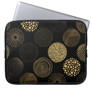 Capa Para Notebook Padrão de Círculos Amarelos