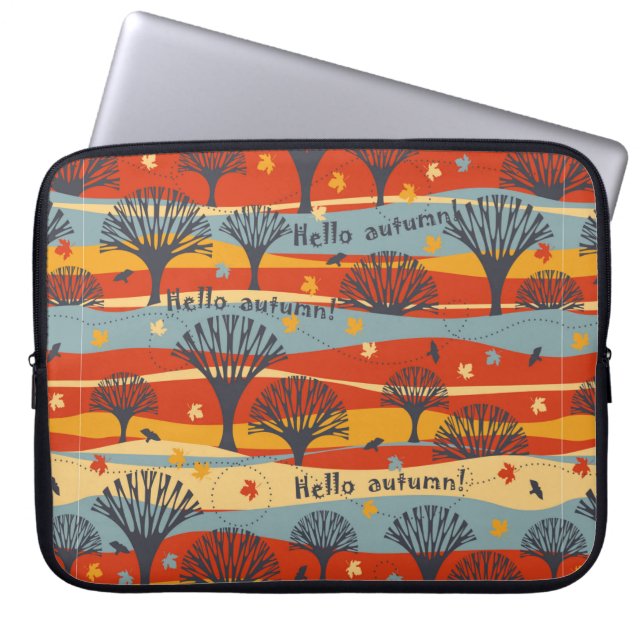 Capa Para Notebook Padrão de colheita de outono sem descontinuidades  (Frente)