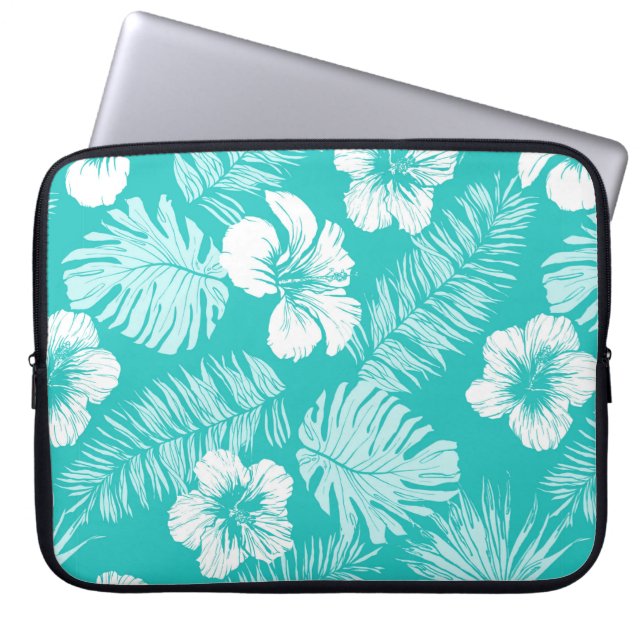 Capa Para Notebook Padrão de colheita sem costura com folhas tropicai (Frente)
