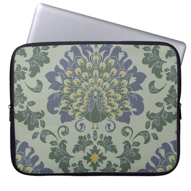 Capa Para Notebook Padrão de colheita sem costura com pássaro românti (Frente)