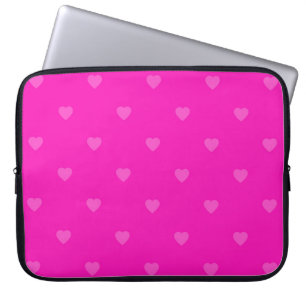 Capa Para Notebook Padrão de corações cor-de-rosa