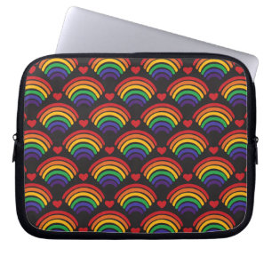 Capa Para Notebook Padrão de Corações e Rainbows