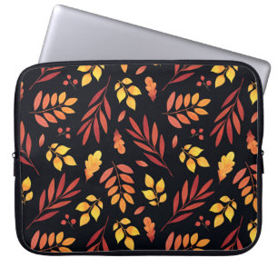 Capa Para Notebook Padrão de Cores de Água das Folhas de Outono Color