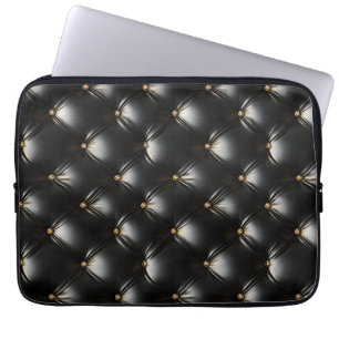 Capa Para Notebook Padrão de couro preto colado
