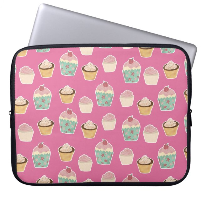 Capa Para Notebook Padrão de cupcake cúmulo (Frente)