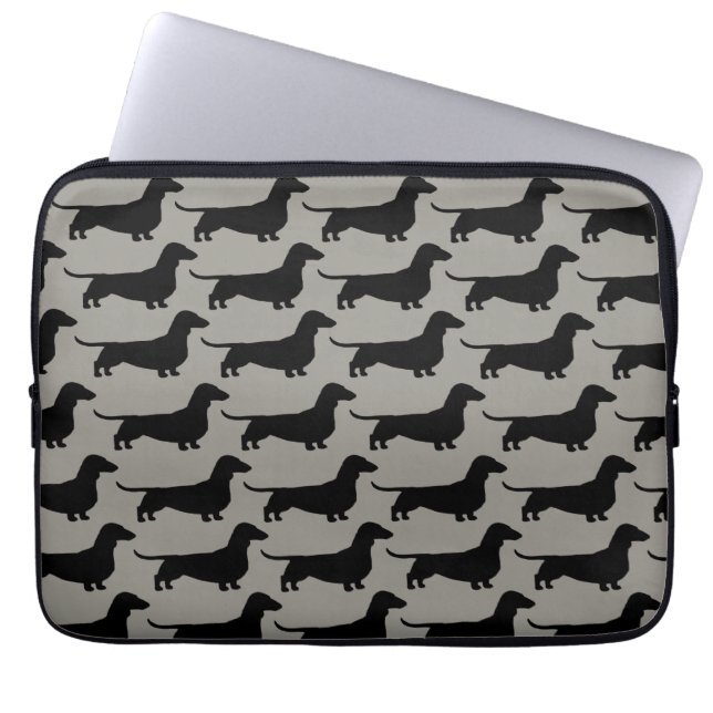 Capa Para Notebook Padrão De Dachshances (Cães De Wiener Curto) (Frente)