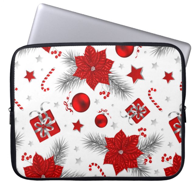 Capa Para Notebook Padrão de decoração de Natal (Frente)