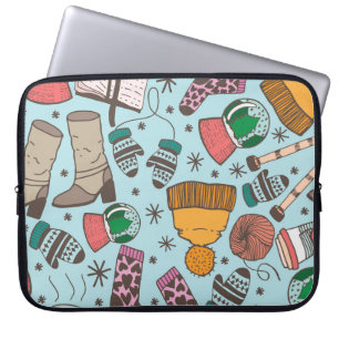 Capa Para Notebook Padrão de desenho da porta de moda de inverno