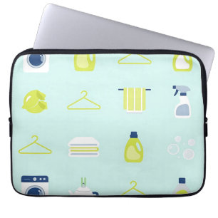 Capa Para Notebook Padrão de Dia de Roupa Limpa