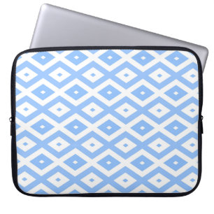 Capa Para Notebook Padrão de diamante azul e branco
