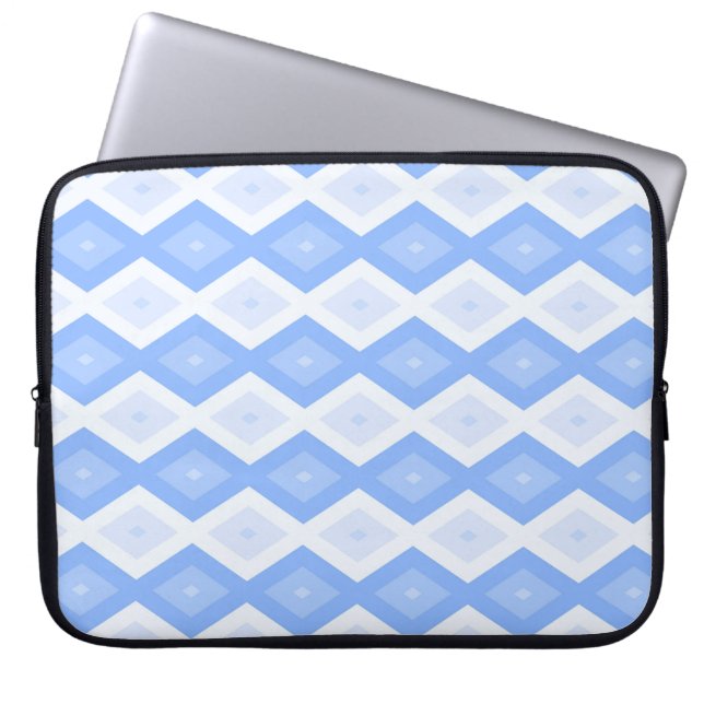 Capa Para Notebook Padrão de diamante azul pálido (Frente)