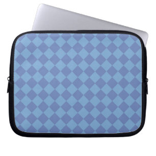 Capa Para Notebook Padrão de Diamante Azul Xadrez