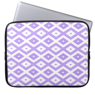 Capa Para Notebook Padrão de diamante roxo e branco