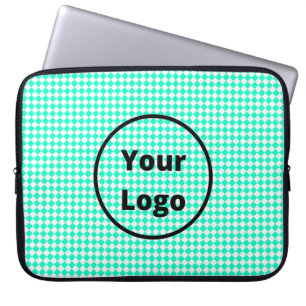 Capa Para Notebook Padrão de diamante sólido branco e azul
