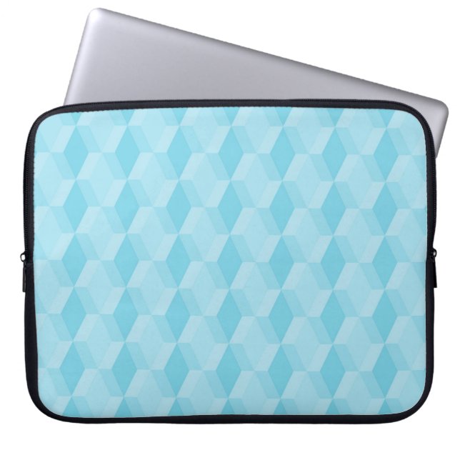 Capa Para Notebook Padrão de diamante turquesa pastel (Frente)