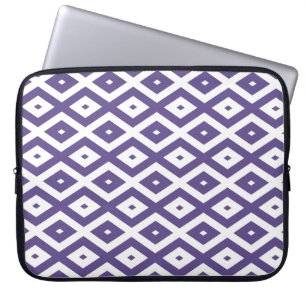 Capa Para Notebook Padrão de diamante ultra violeta e branco