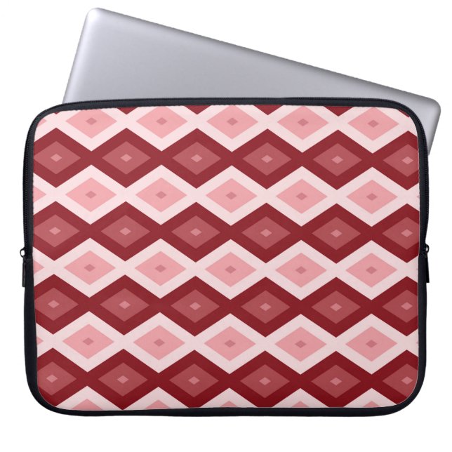 Capa Para Notebook Padrão de diamante vermelho (Frente)