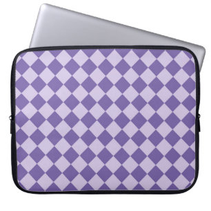 Capa Para Notebook Padrão de Diamante Xadrez Roxo