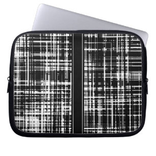 Capa Para Notebook Padrão de distribuição de Abstrato preto e branco