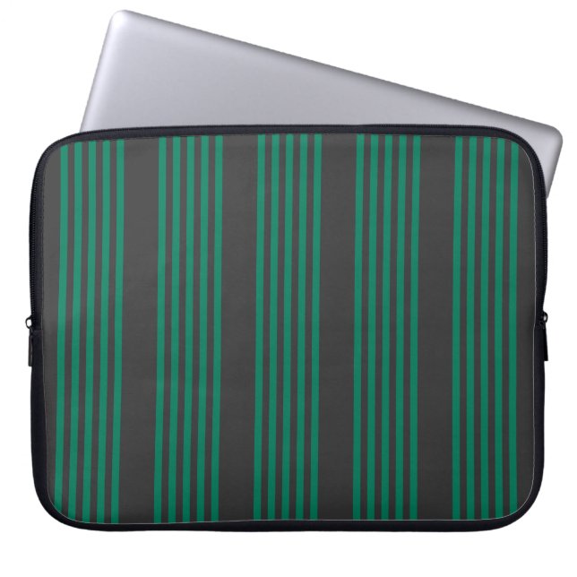 Capa Para Notebook Padrão de distribuição de fibras verdes e de carvã (Frente)