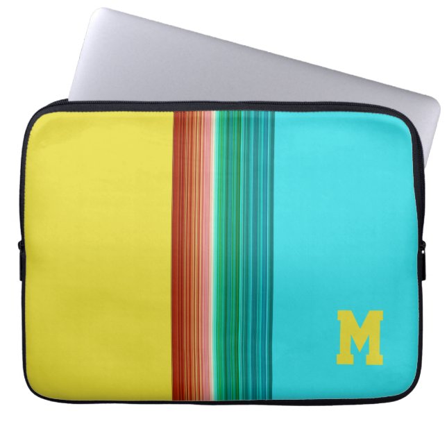 Capa Para Notebook Padrão de distribuição multicoloração amarelo mono (Frente)