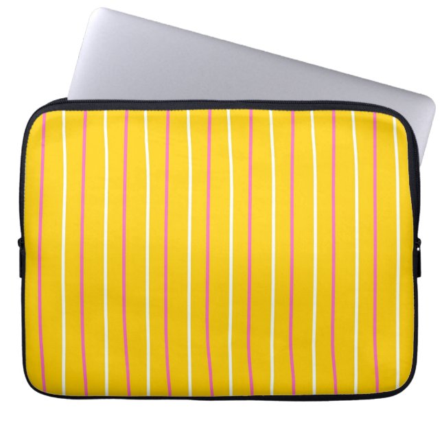 Capa Para Notebook Padrão de distribuição vertical amarela (Frente)