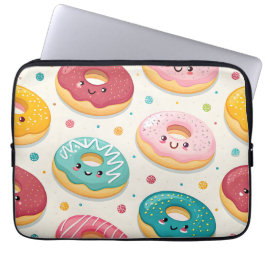 Capa Para Notebook Padrão de Donuts