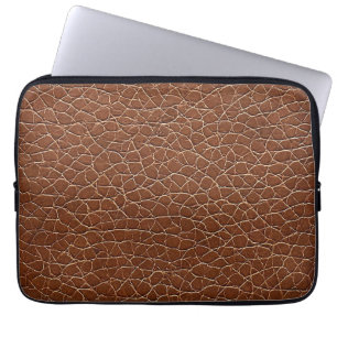 Capa Para Notebook padrão de efeito de couro marrom