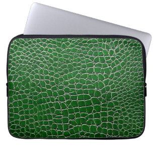 Capa Para Notebook padrão de efeito de couro verde