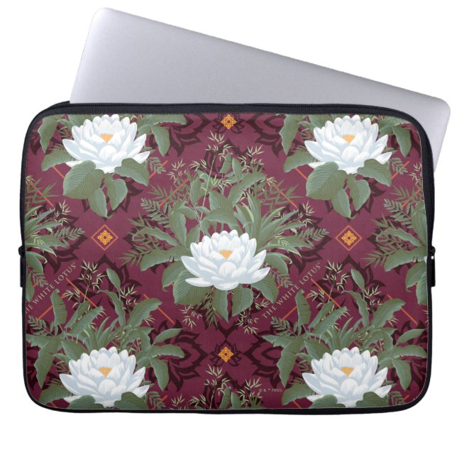 Capa Para Notebook Padrão de Elegância do Crimson Lotus - O Lotus Bra (Frente)