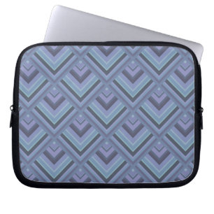 Capa Para Notebook Padrão de escala de faixas de cinza azul