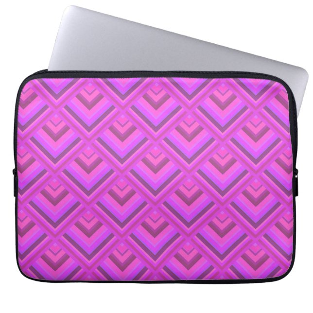 Capa Para Notebook Padrão de escala de listras rosa (Frente)