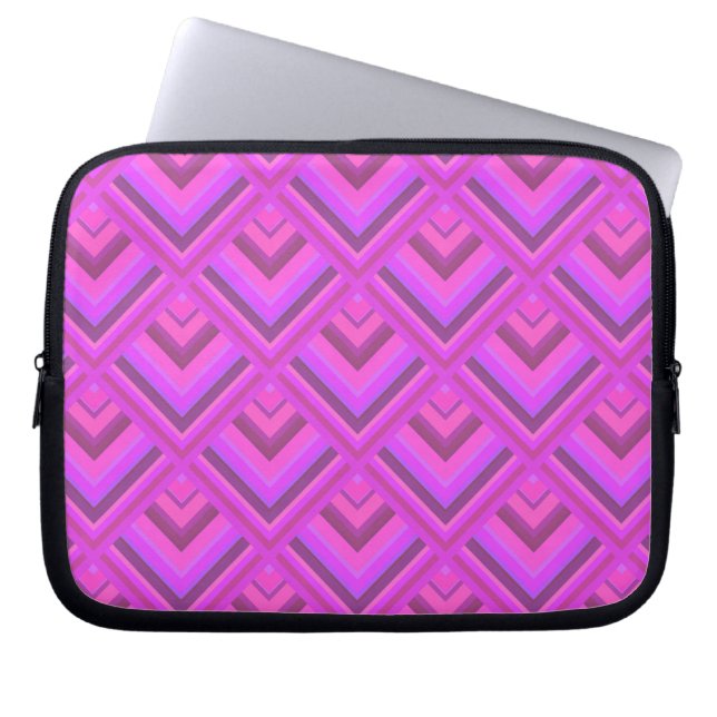 Capa Para Notebook Padrão de escala de listras rosa (Frente)