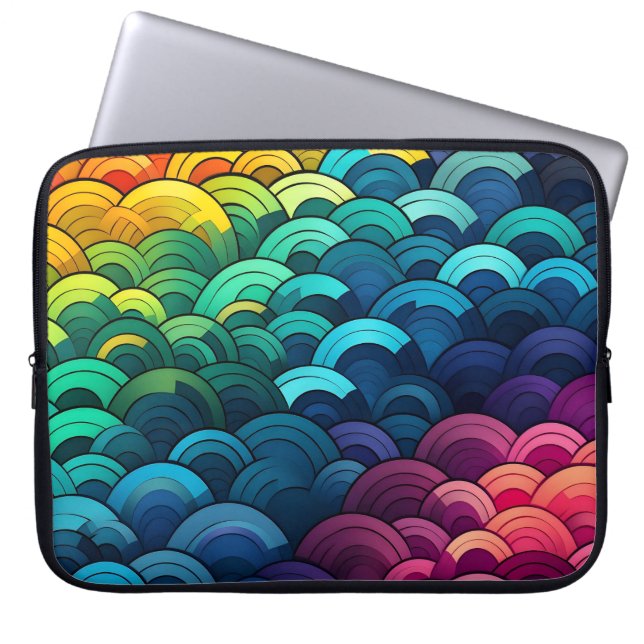 Capa Para Notebook Padrão de Escala do Arco-Íris (Frente)