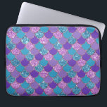 Capa Para Notebook Padrão de escalas coloridas de sereia<br><div class="desc">A sereia colorida brilha como padrão geométrico.</div>