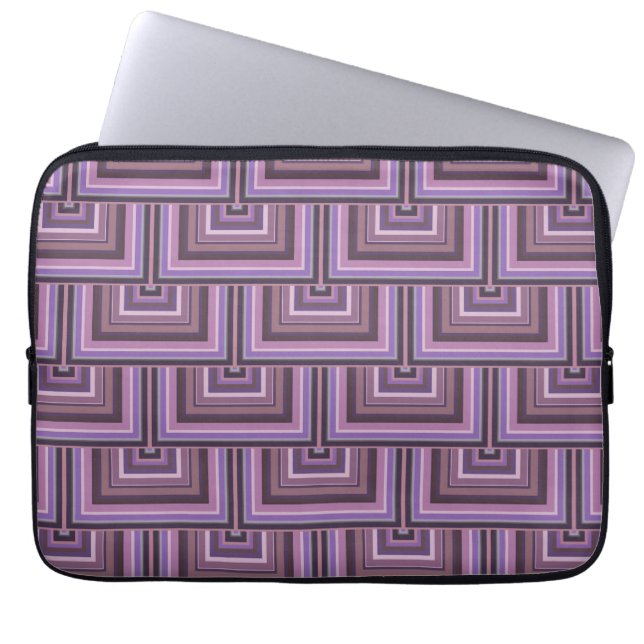 Capa Para Notebook Padrão de escalas quadradas das faixas de Mauve (Frente)