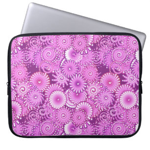 Capa Para Notebook Padrão de espiral frontal, tons de ameixa e violet