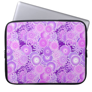 Capa Para Notebook Padrão de espiral frontal, tons de roxo