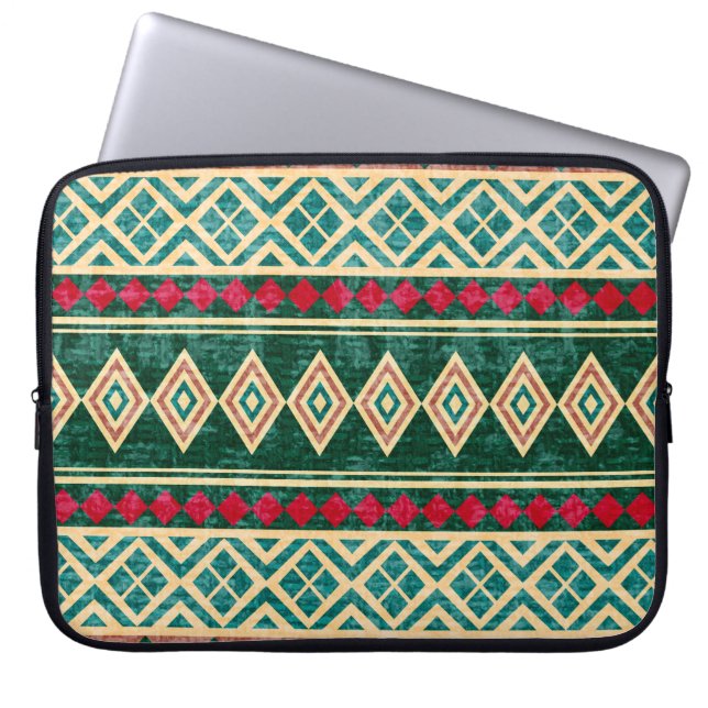 Capa Para Notebook Padrão de Estilo Geométrico Africano abstrato (Frente)
