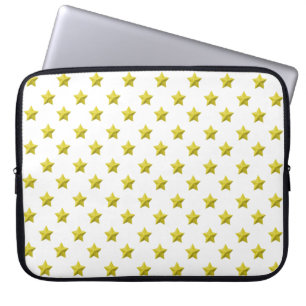 Capa Para Notebook Padrão de estrelas Douradas