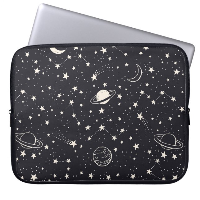 Capa Para Notebook Padrão de estrelas e planetas (Frente)