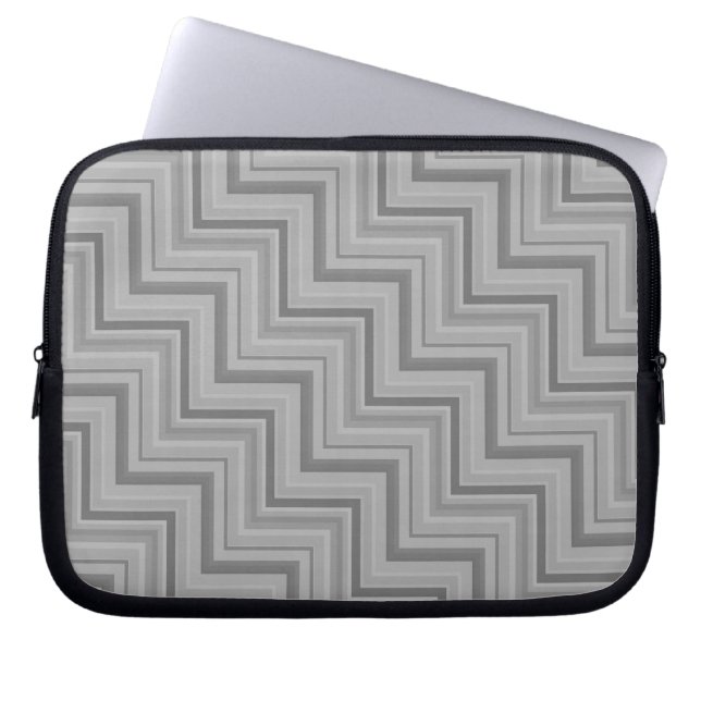 Capa Para Notebook padrão de faixas de cinza (Frente)