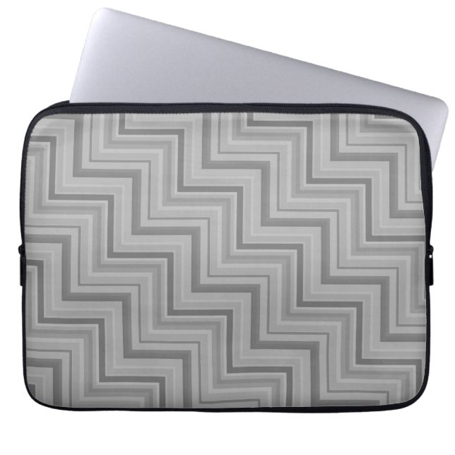 Capa Para Notebook padrão de faixas de cinza (Frente)