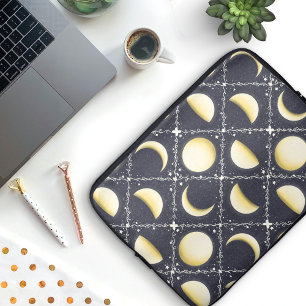 Capa Para Notebook Padrão de Fases da Lua Celestial
