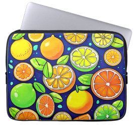 Capa Para Notebook Padrão de Fatia de Citros Frescos