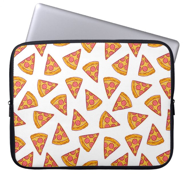 Capa Para Notebook Padrão de fatia de pizza divertida (Frente)