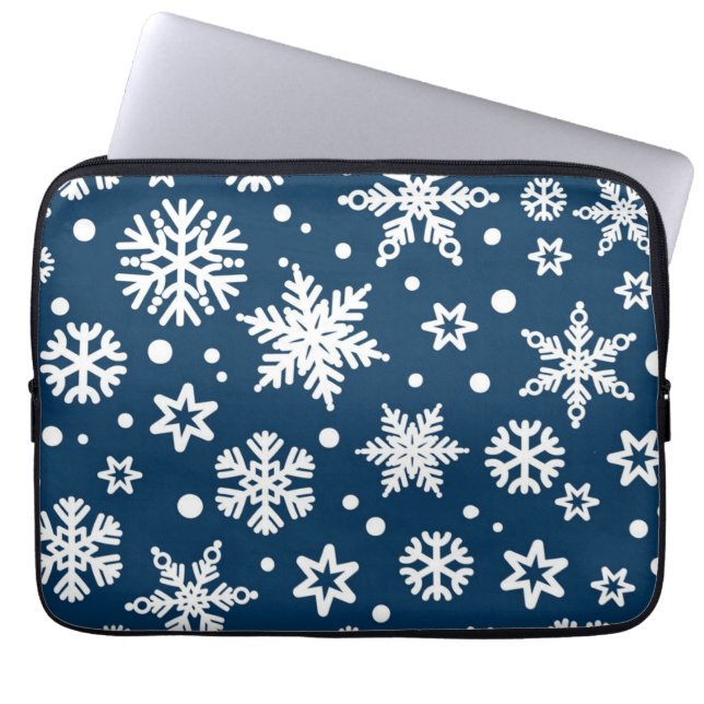 Capa Para Notebook Padrão de flocos de neve (Frente)