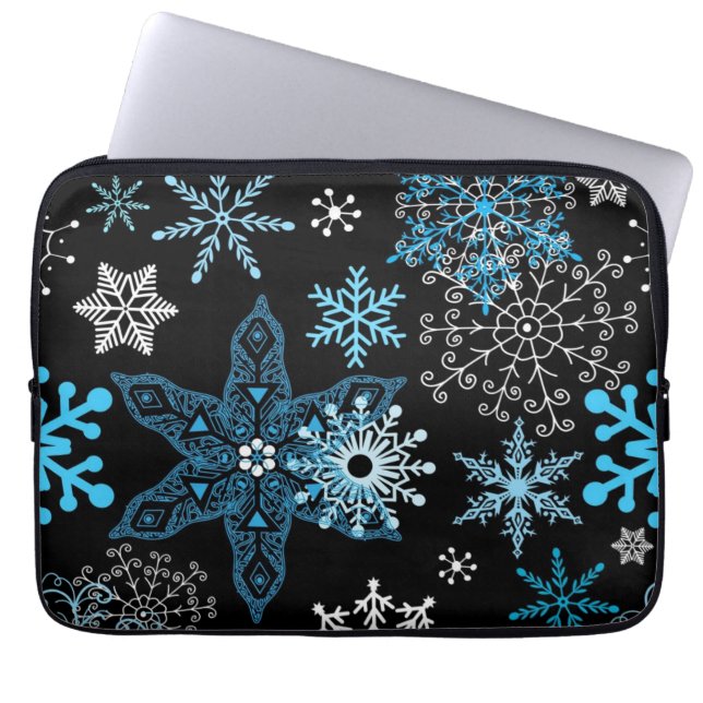Capa Para Notebook Padrão de flocos de neve (Frente)