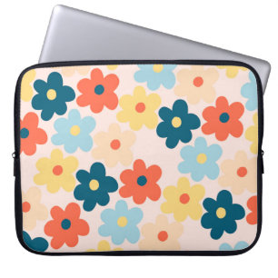 Capa Para Notebook Padrão de Flor de Hippie Colorida