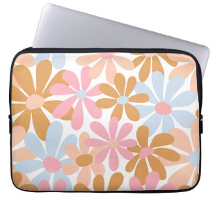 Capa Para Notebook Padrão de Flor de Margarida Groovy Pastel Retro
